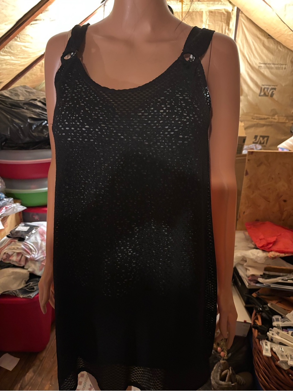 Women’s Love Ari Black Swim Cover Up Size M